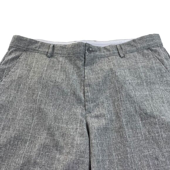 2 Pair Greg Norman for Tasso Elba Men's Sz 38 Grey Flat Front Chino Golf Shorts - Picture 3 of 9
